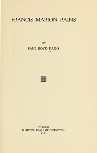 Francis Marion Rains