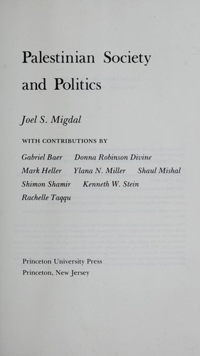 Palestinian society and politics