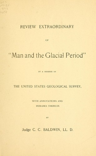 Review extraordinary of "Man and the glacial period,"
