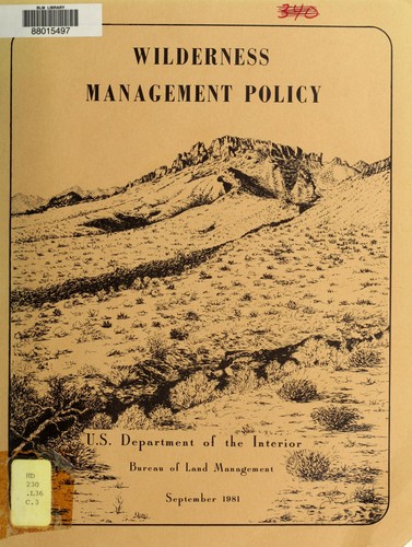 Wilderness management policy