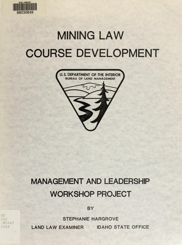 Mining law course development