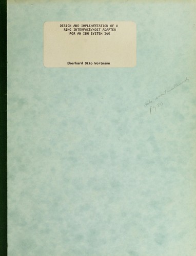 Design and implementation of a ring interface/host adapter for an IBM system 360
