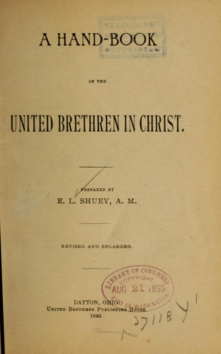 A hand-book of the United brethern in Christ