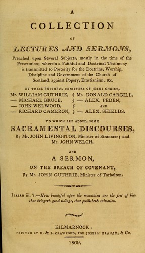A Collection of lectures and sermons