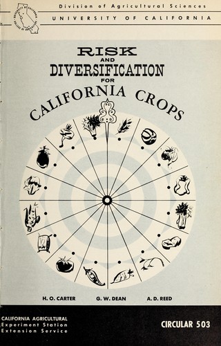 Risk and diversification for California crops