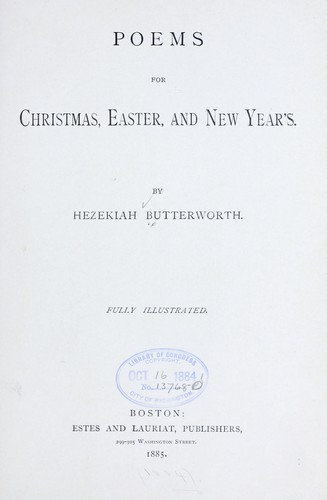 Poems for Christmas, Easter, and New Year's