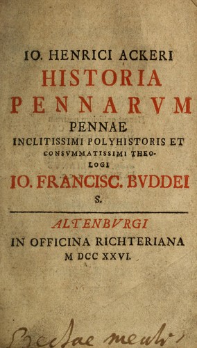 Historia pennarvm