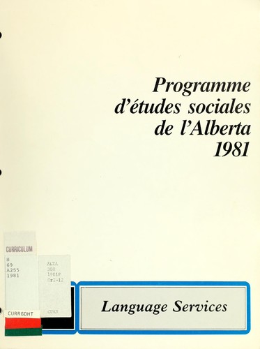 Programme d'études sociales de l'Alberta, 1981
