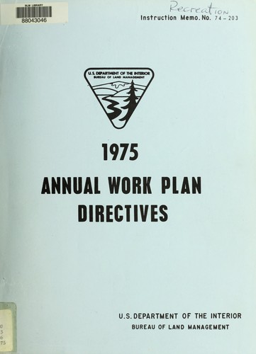 Annual work plan directives