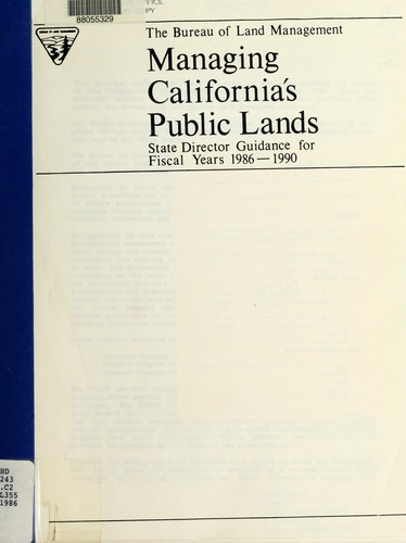 Managing California's public lands