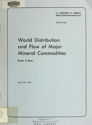World distribution and flow of major mineral commodities