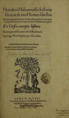 Herodoti Halicarnassei Historiae libri IX