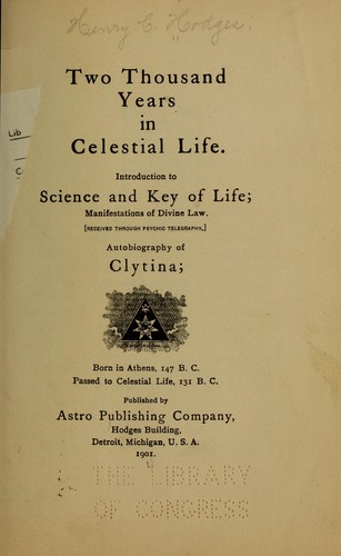 Two thousand years in celestial life