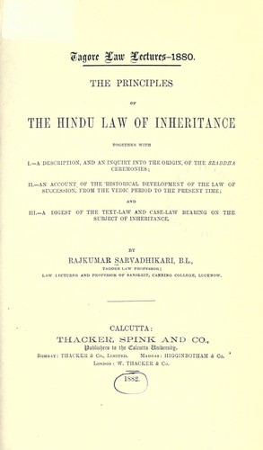 14e principles of the Hindu law of inheritance