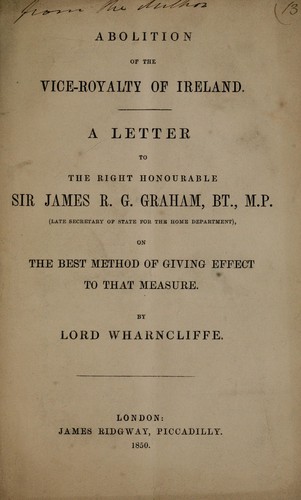 Abolition of the Vice-Royalty of Ireland
