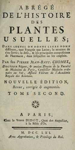 Abrégé de l'histoire des plantes usuelles