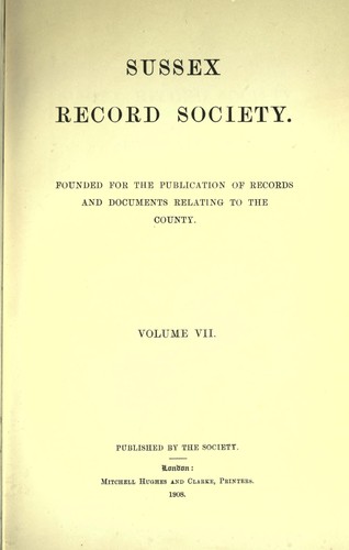 An abstract of Feet of fines, relating to the county of Sussex