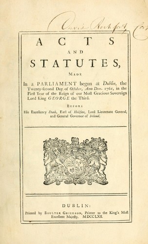 Acts and statutes
