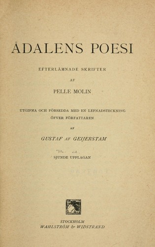 Adalens poesi