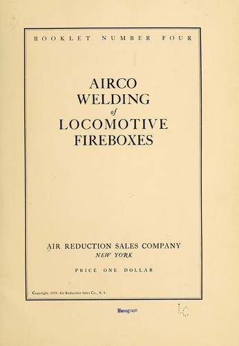Airco welding of locomotive fireboxes
