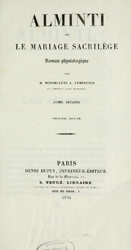 Alminti, ou, Le Mariage sacrilège