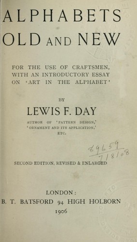 Alphabets old and new, for the use of craftsmen