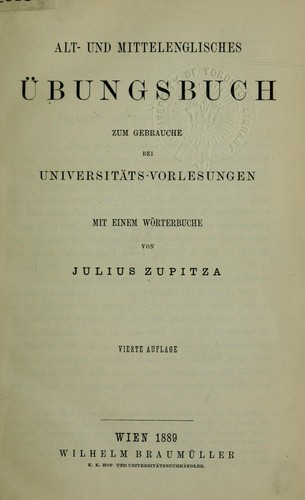 Alt- und Mittelenglisches Übungsbuch