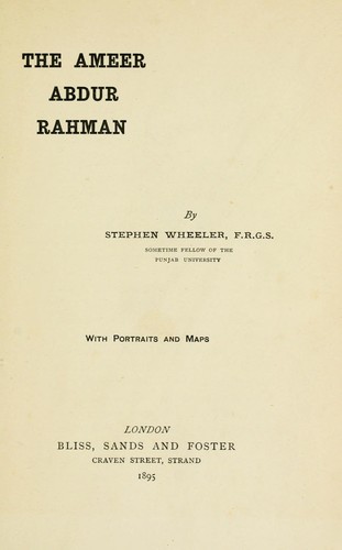 The Ameer Abdur Pahman