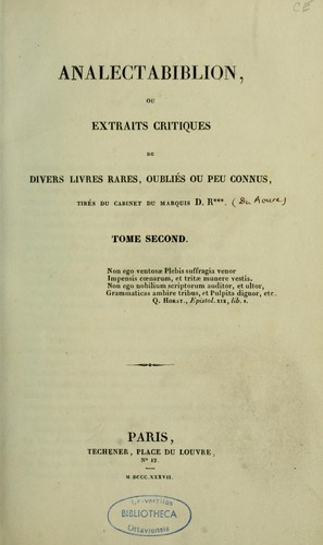 Analectabiblion