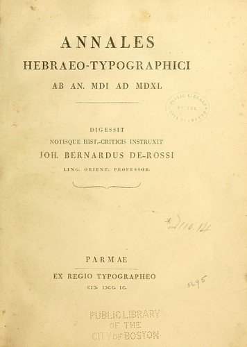 Annales Hebraeo-typographici