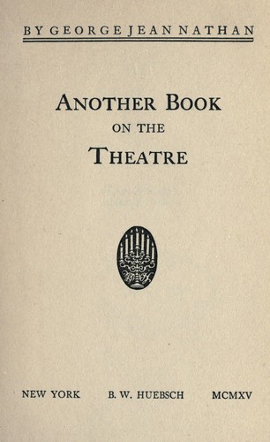 Another book on the theatre