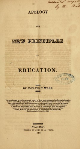 Apology for new principles in education