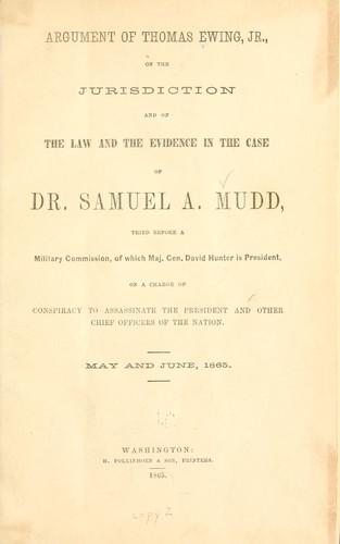 Argument of Thomas Ewing, jr