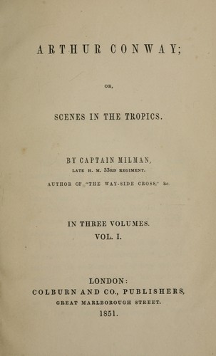 Arthur Conway; or, Scenes in the tropics