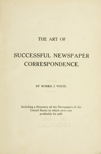 The art of successful newspaper correspondence