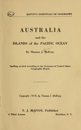Australia and the islands of the Pacific Ocean