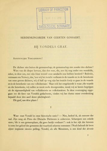 Bij Vondels graf