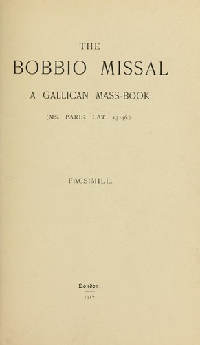 The Bobbio missal