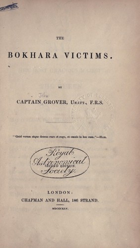 The Bokhara victims