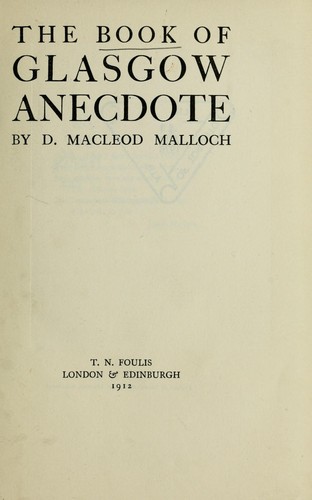 The book of Glasgow anecdote