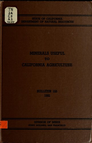 Minerals useful to California agriculture