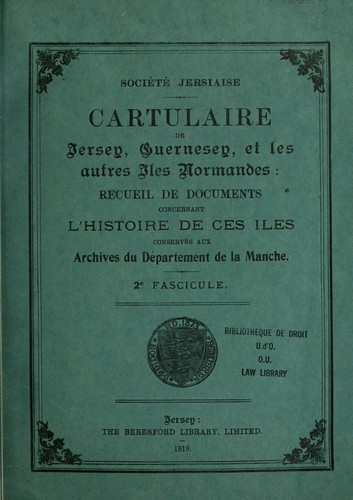 Cartulaire de Jersey