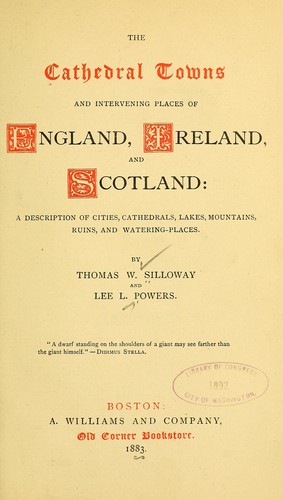 The cathedral towns and intervening places of England, Ireland and Scotland