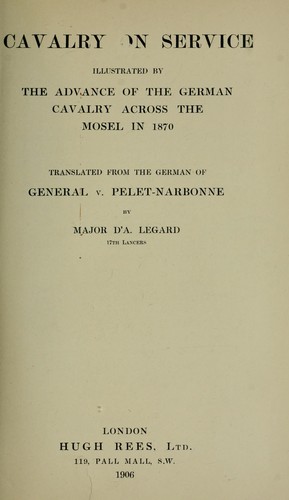Cavalry on service