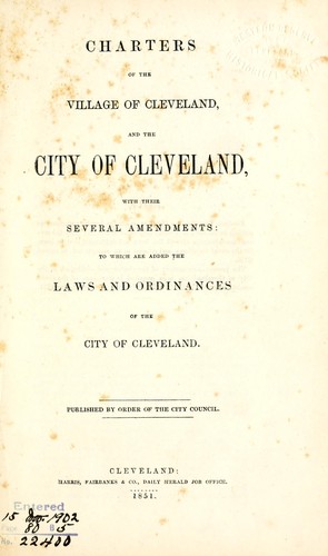 Charters of the village of Cleveland