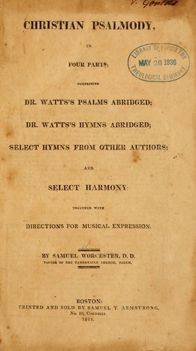 Christian Psalmody, in four parts
