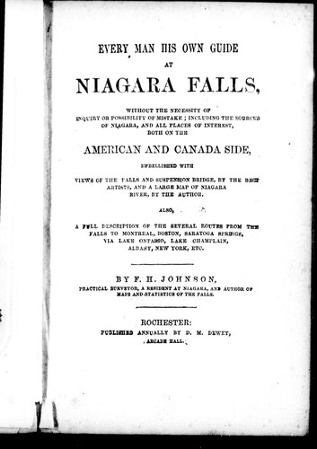 Every man his own guide at Niagara Falls