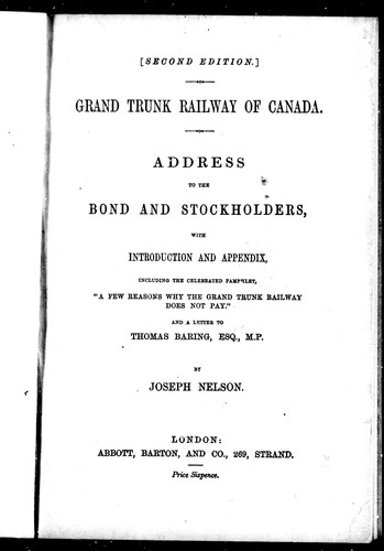 Address to the bond and stockholders