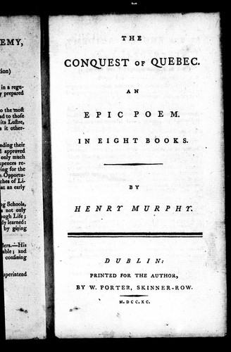 The conquest of Quebec