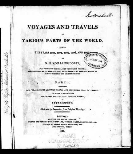 Voyages and travels in various parts of the world during the years 1803, 1804, 1805, 1806 and 1807